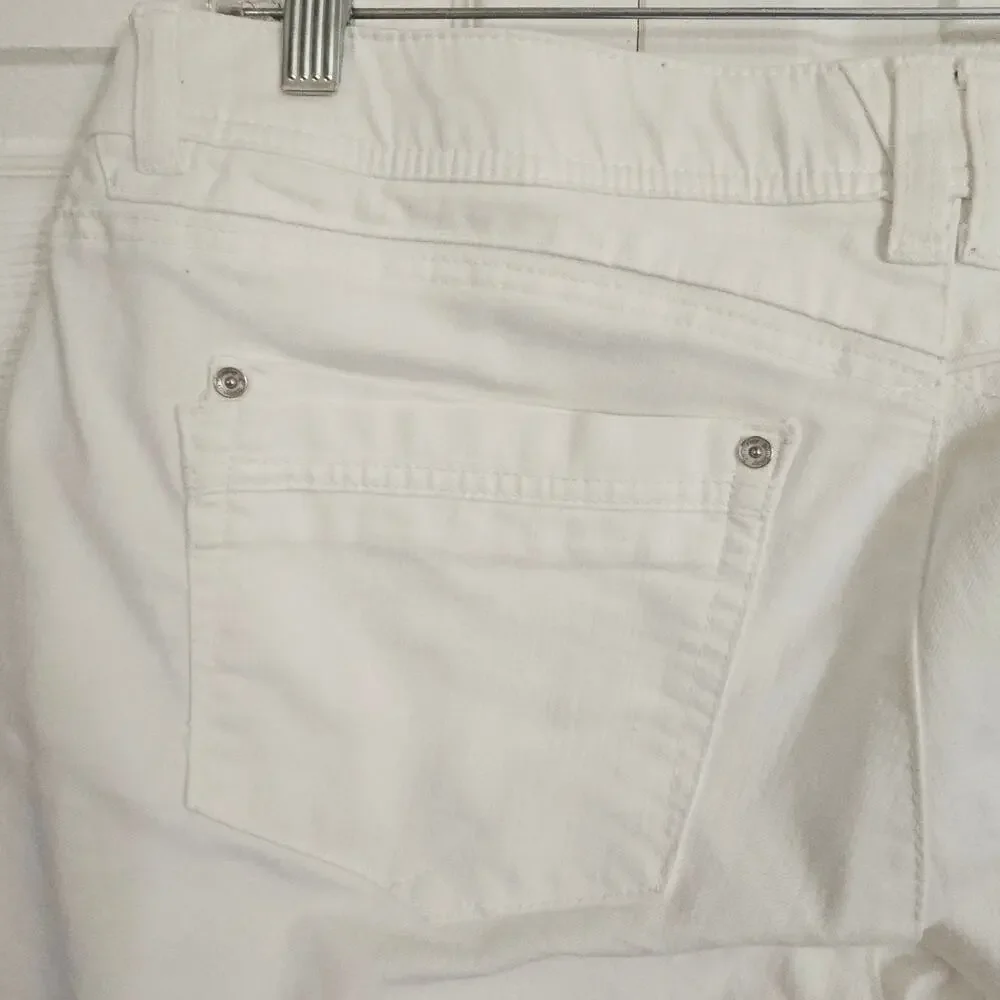 Democracy Women's White "Ab"technology Denim‎ Jeans 14 Summer Stretch Slimming - Picture 6 of 6